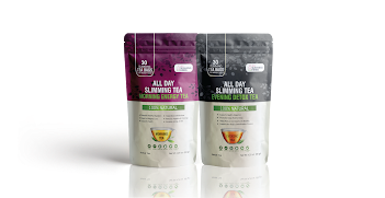 All Day Slimming Tea product — morning and evening pouches